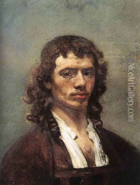 Self-Portrait c. 1645 Oil Painting - Carel Fabritius