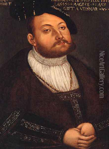 Portrait of Johann Friedrich, Elector of Saxony Oil Painting - Lucas The Younger Cranach