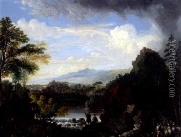 View Near Pisa, Italy Oil Painting - George Loring Brown