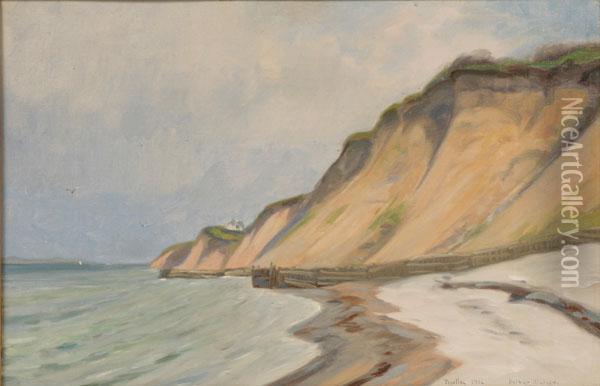 Tisvilde Coastal Scene Oil Painting - Arthur Nielsen