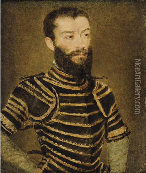 Portrait D'un Homme En Armure Oil Painting - Corneille De Lyon