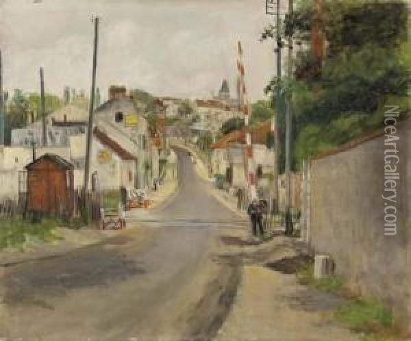 Bievres (la Gare) Oil Painting - Lucien Adrion