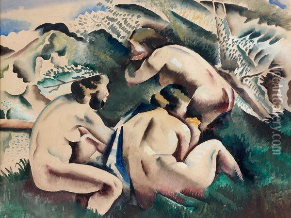 Les Trois Graces Oil Painting - Paul-Elie Gernez
