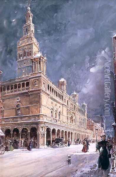 Madison Square Garden, New York, 1895 Oil Painting - William Louis Jnr. Sonntag