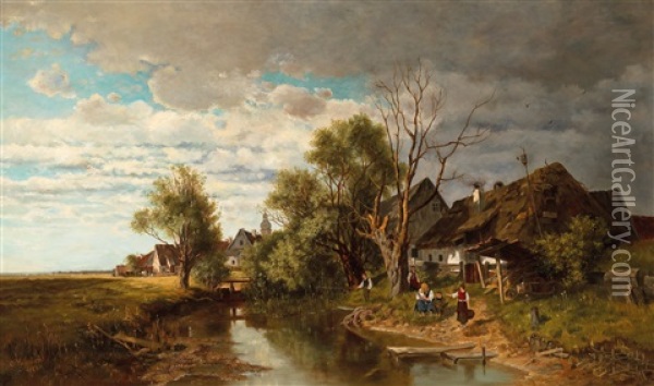 Country Scene Oil Painting - Karl Adam Heinisch