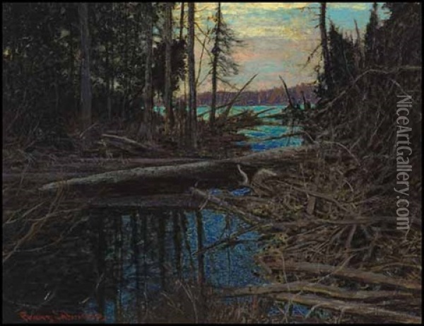 Wilds Of Algonquin Oil Painting - Francis Hans Johnston