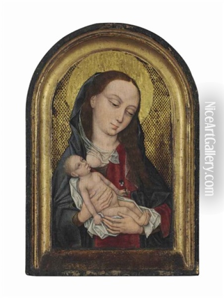 The Virgin Nursing The Christ Child Oil Painting - Rogier van der Weyden