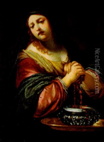 Die Heilige Praxedis Oil Painting - Simone Pignone