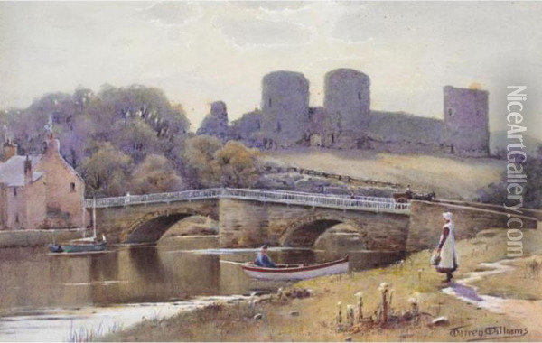 Rhuddlan Castle, North Wales Oil Painting - Warren Williams