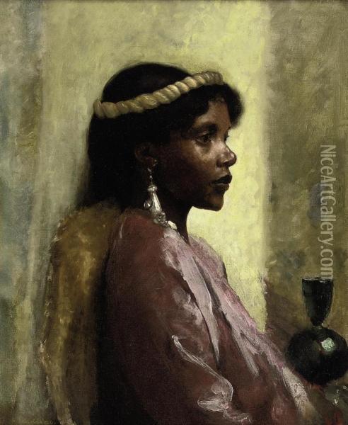 Nubian Beauty Oil Painting - Andreae