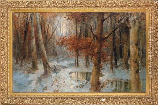 First Snow Oil Painting - Paolo Sala