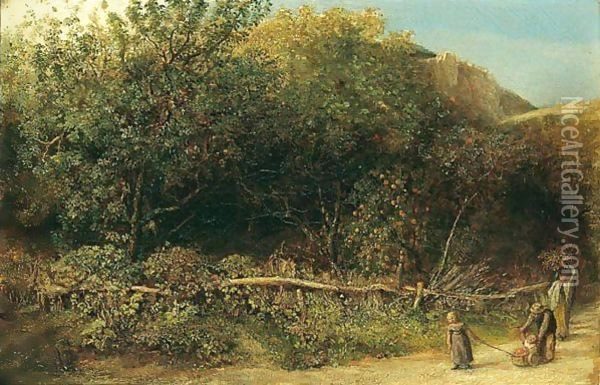 The Orchard Oil Painting - John Linnell