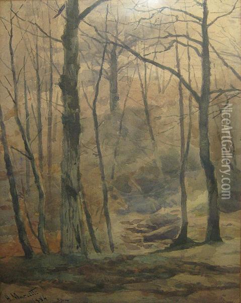 Les Bois De Spa Oil Painting - Henri Marcette