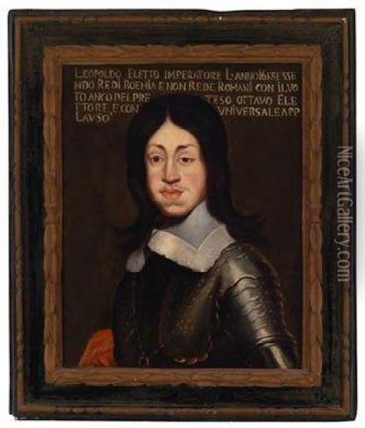 Jugendbildnis Kaiser Leopolds I Oil Painting - Justus Sustermans