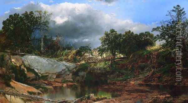 Mill Brook, New Hampshire Oil Painting - William Louis Sonntag