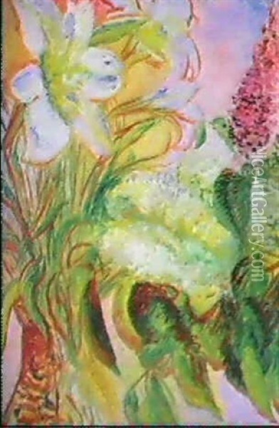 Blomsterstilleben Oil Painting - Sigrid (Maria) Hjerten