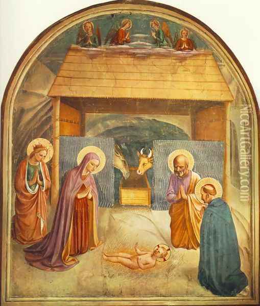 Nativity Oil Painting - Giotto Di Bondone