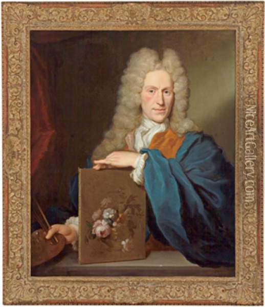 Bildnis Des Blumenmalers Jan Van Huysum (1682 - 1749) Oil Painting - Arnold Boonen