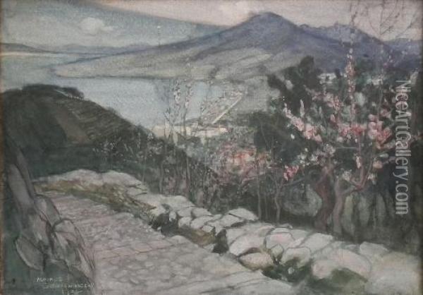 View Across The Bayof Naples Oil Painting - Maurice William Greiffenhagen