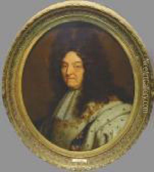 Portrait Of Louis Xiv Oil Painting - Hyacinthe Rigaud