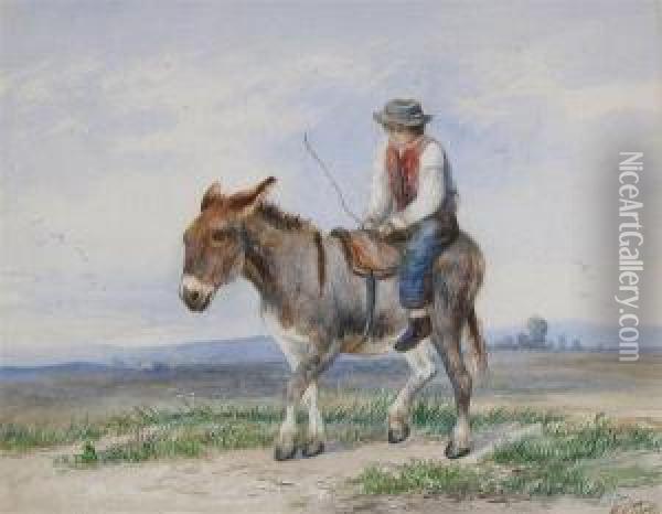 Returning From Market Oil Painting - William Vivian Tippet