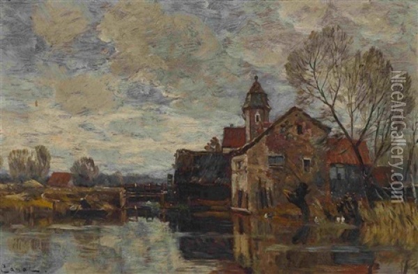 Muhle Im November Oil Painting - Gilbert Von Canal