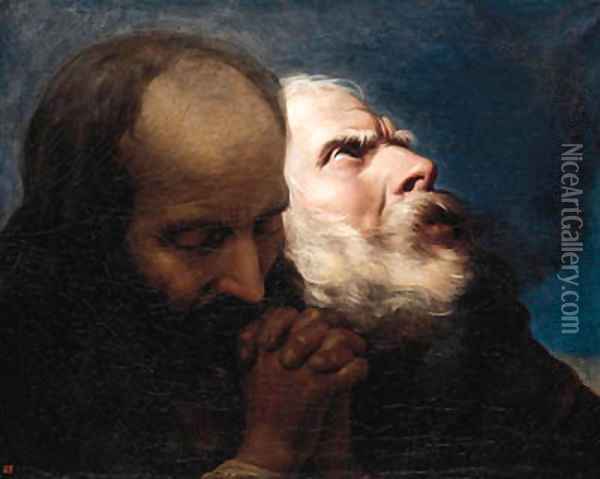 Joseph of Arimathea and Nicodemus Oil Painting - Jean-Baptiste Regnault