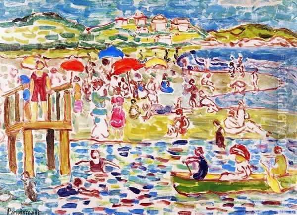 Bathers2 Oil Painting - Maurice Brazil Prendergast