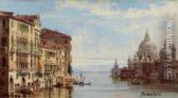 Il Canal Grande Verso La Chiesa Della Salute Oil Painting - Antonietta Brandeis