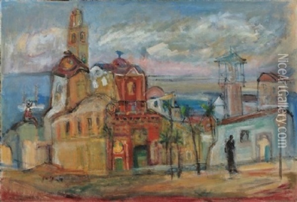 Jaffa Oil Painting - Abraham Neumann