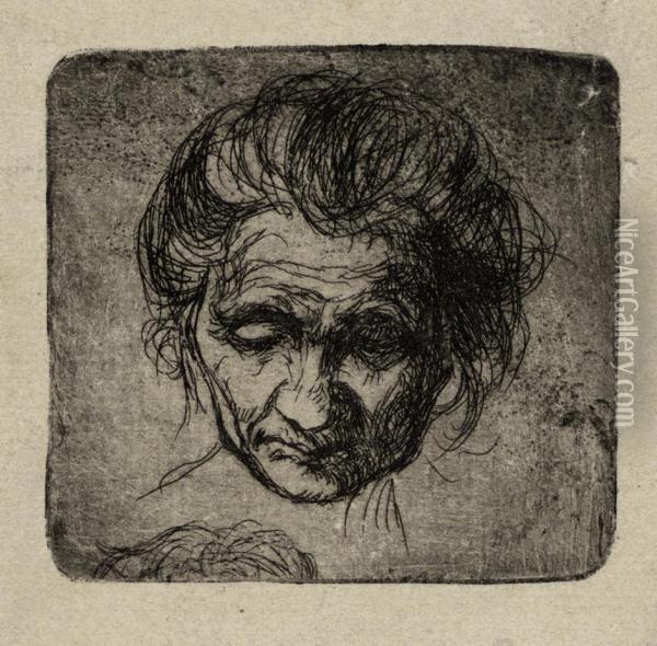 Portrat Einer Alten Frau Oil Painting - Luigi Russolo
