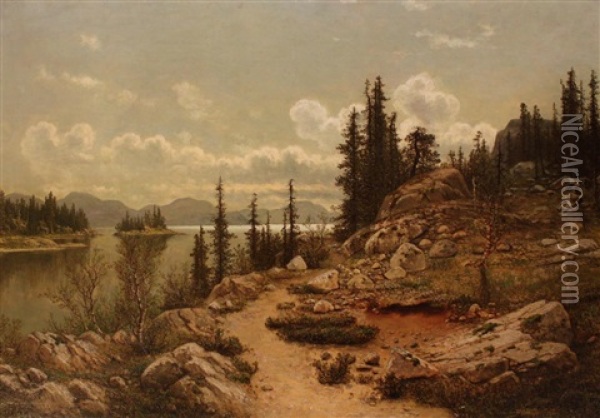 Rocky Landscape Oil Painting - John Olson Hammerstad
