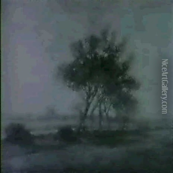 Landschaft In Abendstimmung Oil Painting - Konrad Wilhelm Kalb