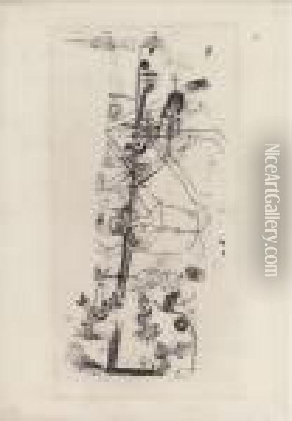 Vogelkomodie Oil Painting - Paul Klee