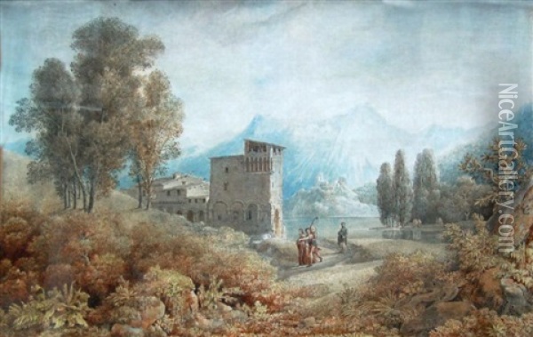 Paysage D'italie Oil Painting - Louis Francois Cassas