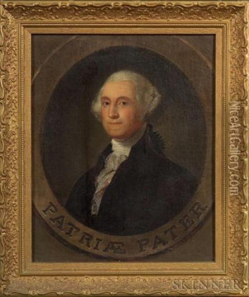 Portrait Of George Washington. Oil Painting - Manuel Joachim De Franca