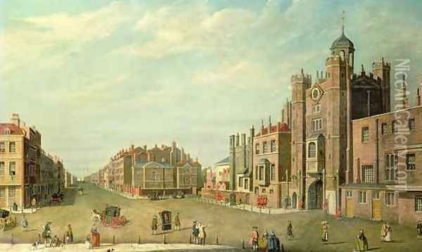 St Jamess Palace and Pall Mall Oil Painting - William James