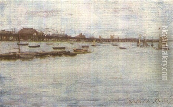 Gowanus Pier Oil Painting - William Merritt Chase
