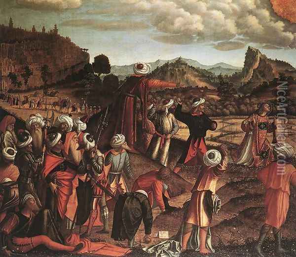 The Stoning of St Stephen 1520 Oil Painting - Vittore Carpaccio