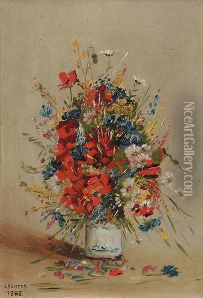 Bouquet Of Wild Flowers Oil Painting - Louis Somers