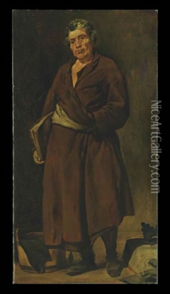 Aesop (after Velazquez) Oil Painting - William Merritt Chase