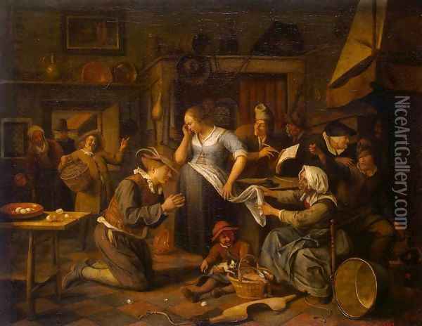 Marriage Contract Oil Painting - Jan Steen