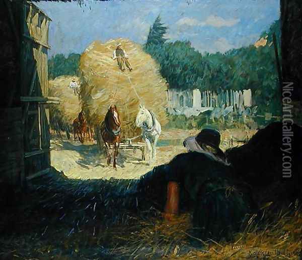 Harvest Time Oil Painting - Leopold Karl Walter von Kalckreuth