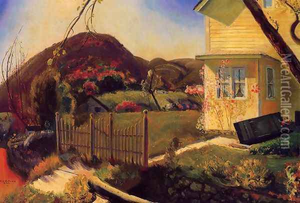 The Picket Fence Oil Painting - George Wesley Bellows