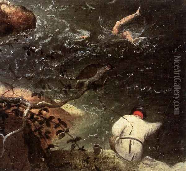 Landscape with the Fall of Icarus (detail) 1555 2 Oil Painting - Jan The Elder Brueghel