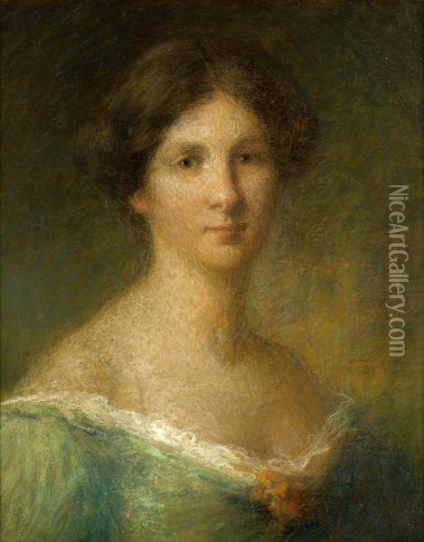Portrait De Femme Oil Painting - Ernest Joseph Laurent