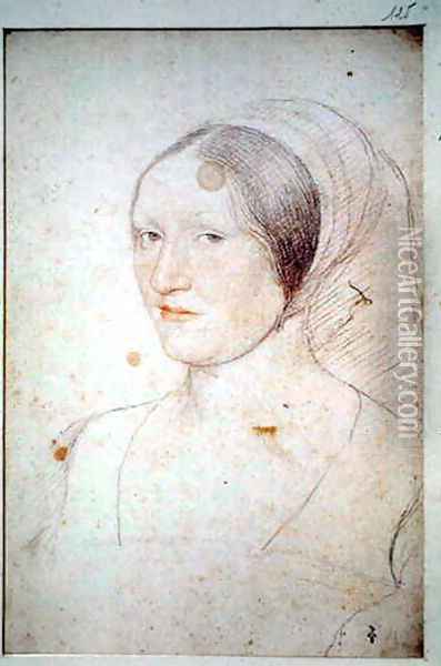 Portrait of Lady, 1520 Oil Painting - (studio of) Clouet