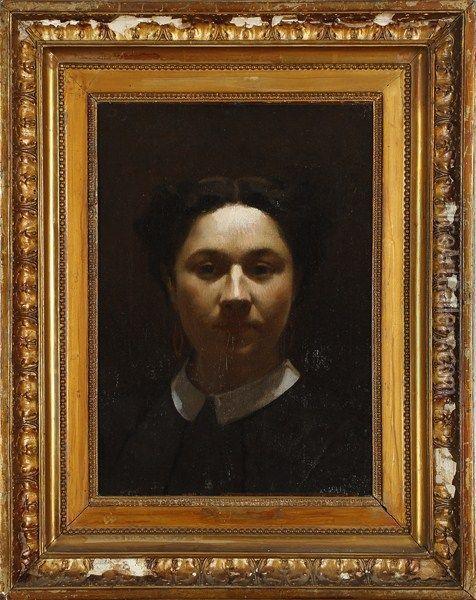 Portrait De Victoria Dubourg Oil Painting - Ignace Henri Jean Fantin-Latour