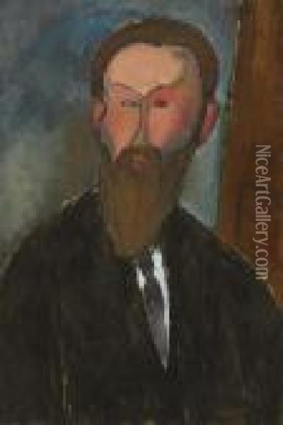 Portrait De Photographe Dilewski Oil Painting - Amedeo Modigliani