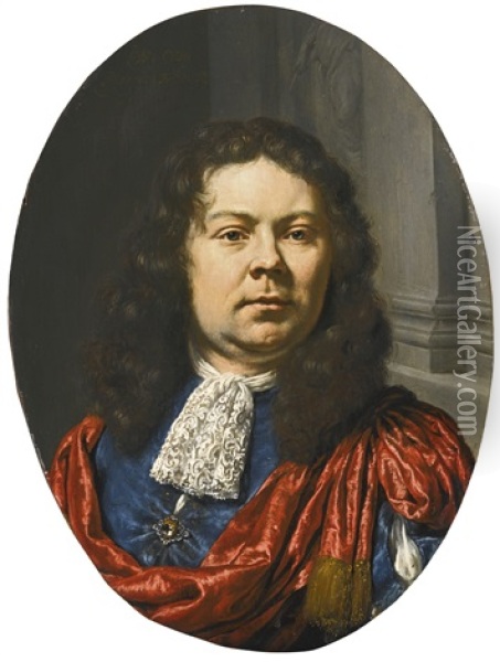 Portrait Of Willem Cornelisz. Backer, Bust-length Oil Painting - Willem van Mieris